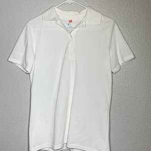 White button up collared shirt